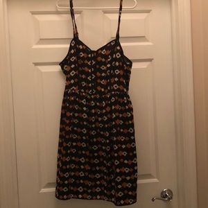 Patterned spaghetti strap dress